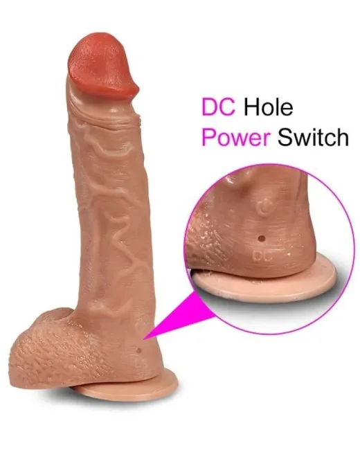 Shequ Bronte Şarjlı Döner Başlı Realistik Dildo Uzaktan Kumandalı 20,5 cm – Hissedilir Damarlı, Vantuzlu