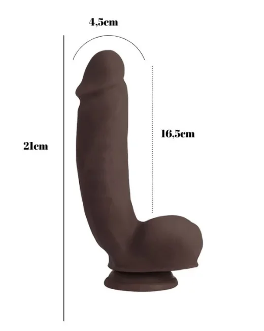 Sensualism Melez 21 cm Kıkırdaklı Gerçekçi Dildo – Medikal Silikon