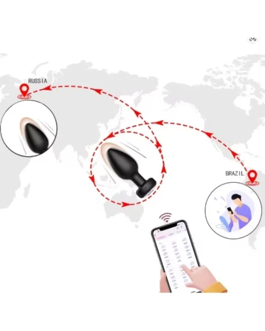 Telefon Kontrollü Titreşimli Anal Plug – Silikon, Şarjlı