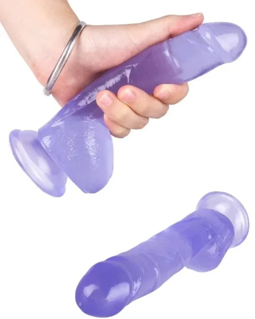 18,8 cm Mor Dildo – Medikal Silikon