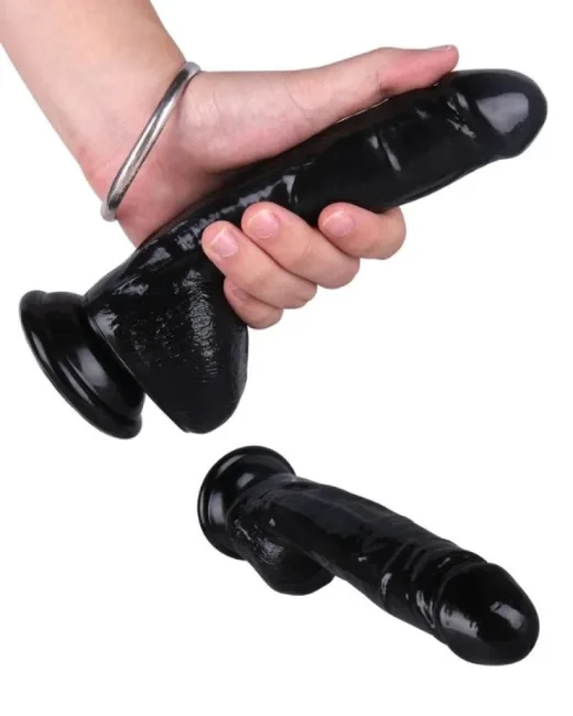 18,8 cm Siyah Dildo – Medikal Silikon