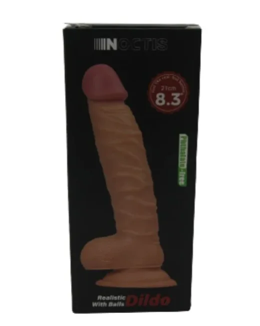 Realistik Dildo 20 cm – Hissedilir Damarlı, Vantuzlu – 4 cm Çap alternatif görünüm