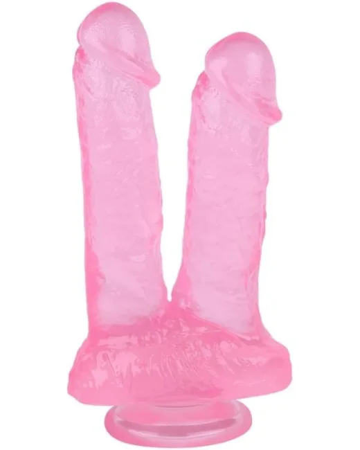 21 cm PembeÇiftli Dildo – Medikal Silikon