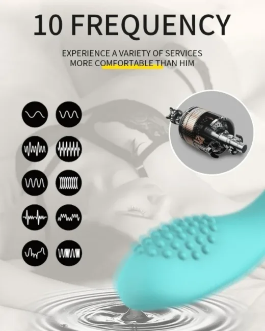 Kablosuz Kumandalı Tırtıklı Klitoris ve G-Spot Uyarıcı 2 in 1 Çift C Vibratör – Silikon, Şarjlı