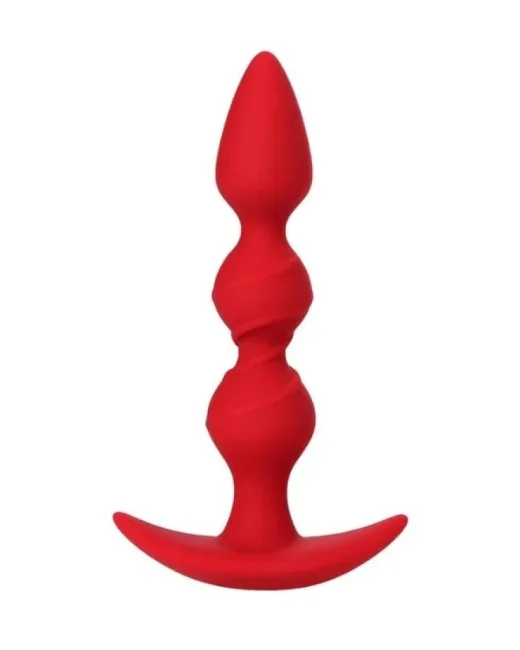 Trio Anal Plug Kırmızı 16 cm – Silikon alternatif görünüm