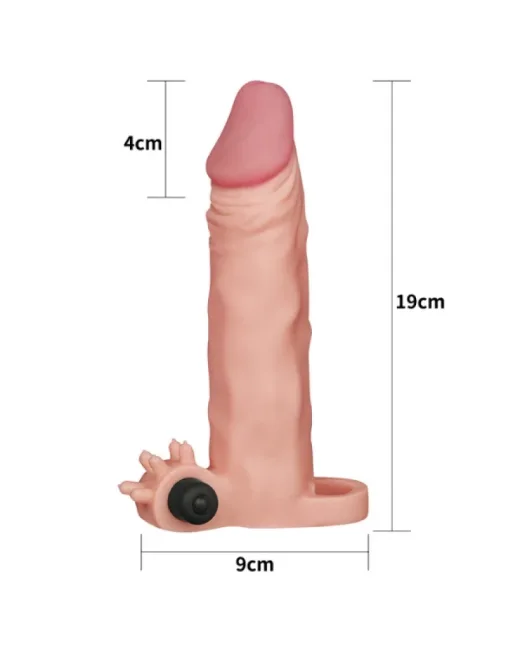 Add 2 i̇nç Pleasure X Tender Titreşimli Penis Kılıfı Kahverengi – TPE, Şarjlı alternatif görünüm