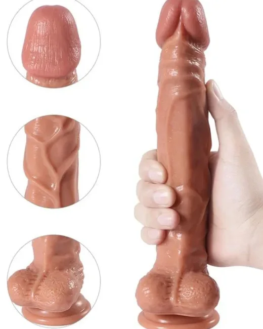 Jihad Knight Uzaktan Kumandalı Şarjlı Realistik Penis Döner Başlı 25,5 cm – Hissedilir Damarlı, Vantuzlu