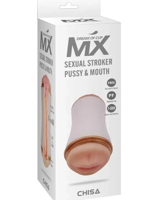 MX Sexual Stroker Çift Taraflı Vajinal ve Oral Mastürbatör – Medikal Silikon