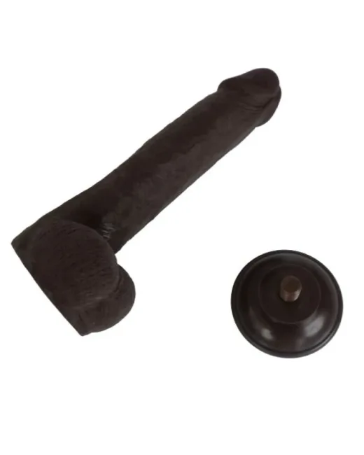 Ultra Gerçekçi 24 cm Kahverengi Kıkırdaklı Dildo – Hissedilir Damarlı – Tasarım 01
