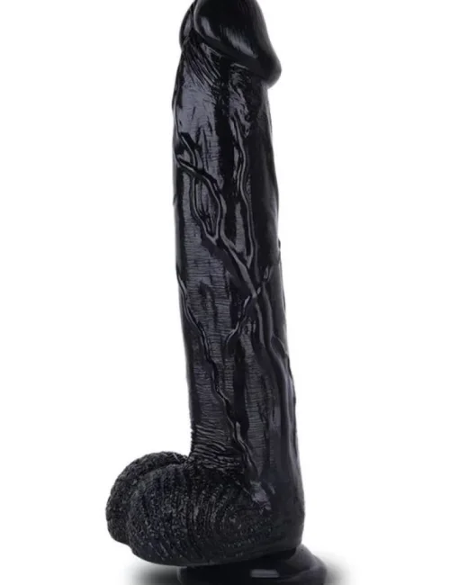 30 cm Siyah Dildo – Medikal Silikon – 5,6 cm Kalınlık alternatif görünüm