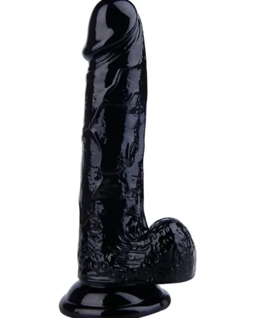 20 cm Siyah Dildo – Medikal Silikon – 330 g