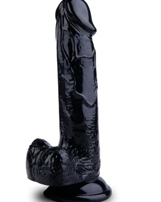 20 cm Siyah Dildo – Medikal Silikon – 330 g