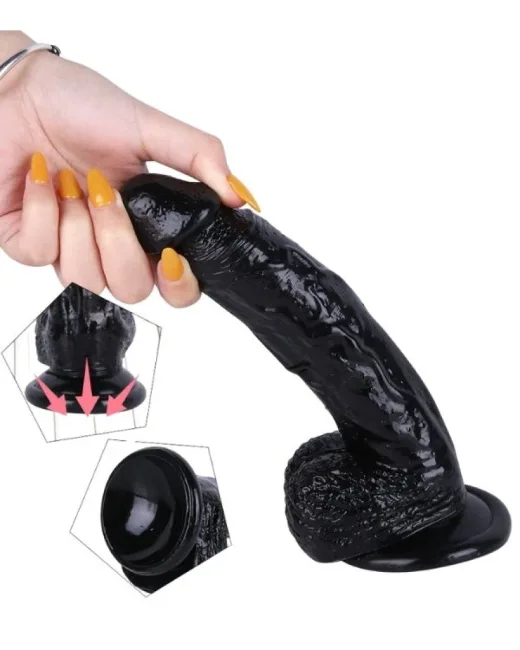 22 cm Siyah Dildo – Medikal Silikon