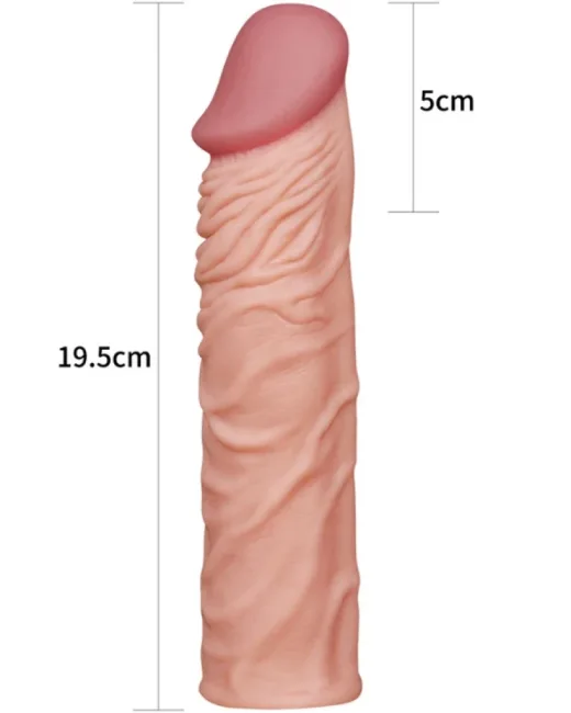 Add 2" Pleasure X Tender Ten Rengi Penis Kılıfı Rengi – Hissedilir Damarlı