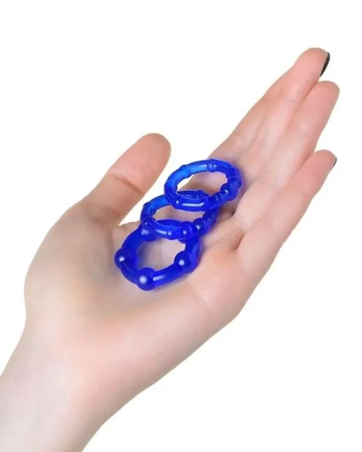 Penis Halka Seti TPE mavi 3,5/3/2 cm