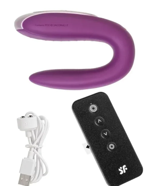Satisfyer Double Fun Telefon Kontrollü ve Uzaktan Kumandalı Violet Vibratör