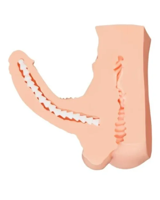 Juicy Pussy Penis Mastürbatörü TPE Ten Rengi 25 cm 19 cm Dildo