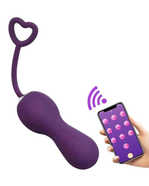 Telefon Kontrollü Mini Vibratör Mor – Şarjlı, Uygulama Kontrollü