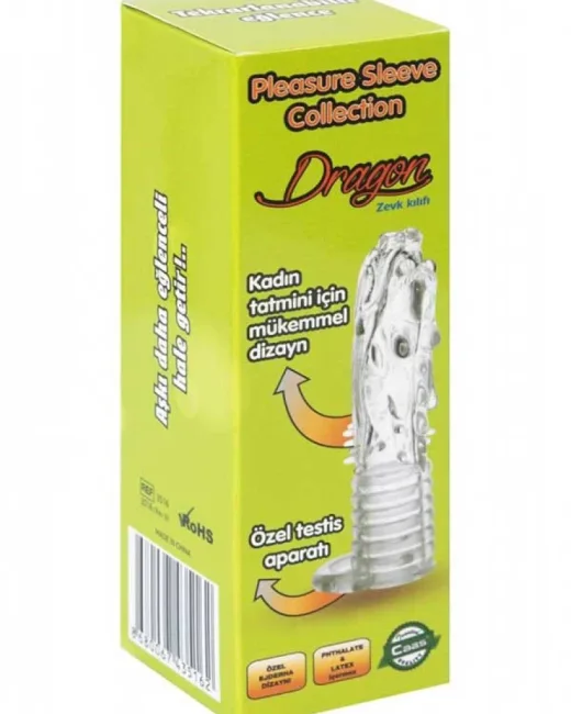 Dragon Testis Aparatlı Tırtıklı Penis Kılıfı – TPE alternatif görünüm