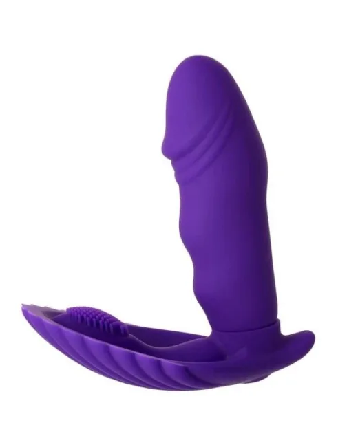 Fash Klitoral Uyarıcılı Vibratör mor 12 cm – Silikon alternatif görünüm