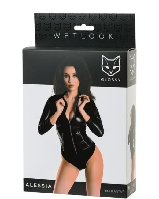 Glossy Alessia Bodysuit Siyah M