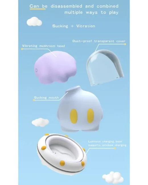 SpaceElf suction & Vibratör – Medikal Silikon, Şarjlı