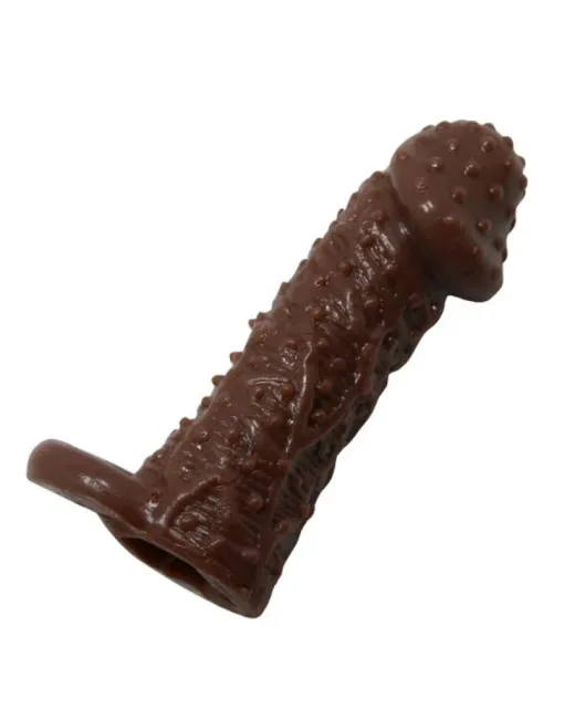 4 cm Uzatmalı Damarlı Penis Kılıfı Esmer alternatif görünüm