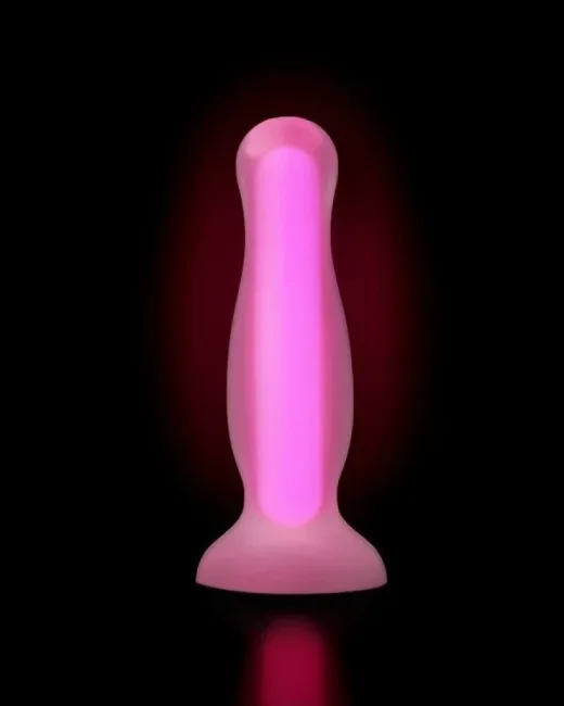 Beyond Cain Glow Gece Parlayan Anal Plug, Silikon, Şeffaf, 10 cm