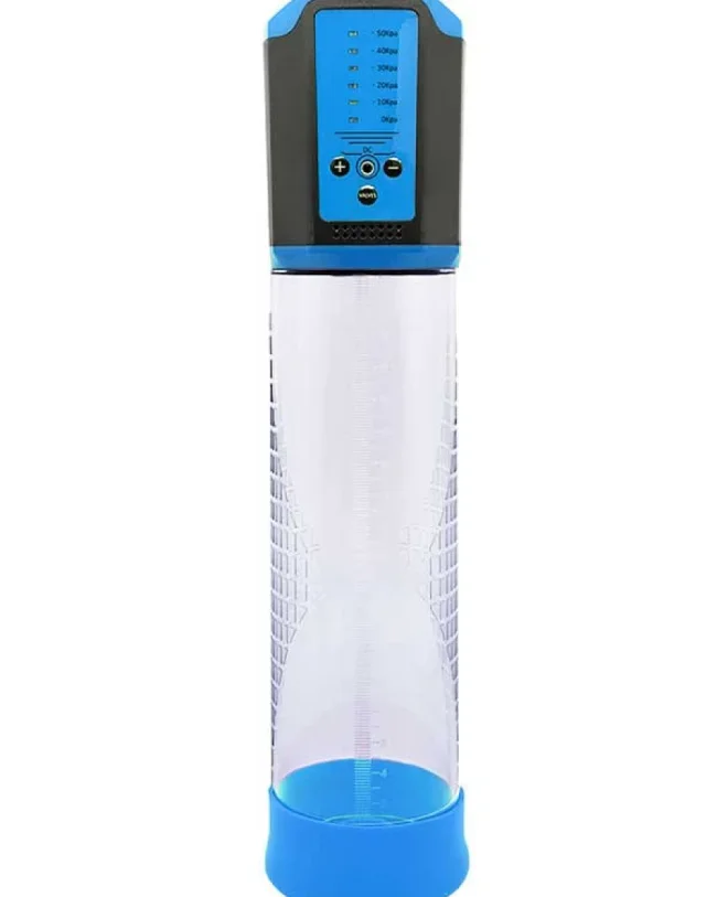 Şarjlı LCD Göstergeli Otomatik Penis Pompası – Mavi