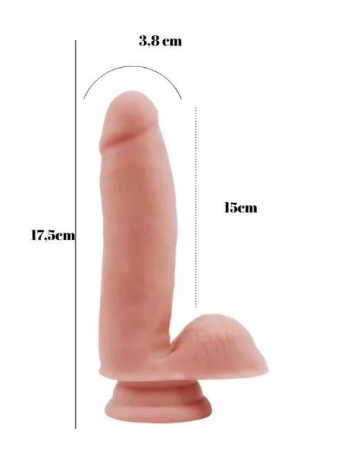 Sex Lure 17,5 cm Kıkırdaklı Gerçekçi Dildo – Medikal Silikon