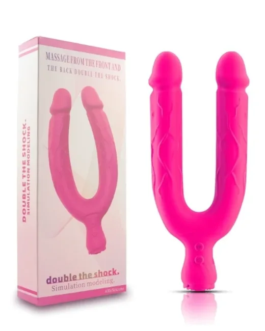Anesidora Titreşimli Double Modern Vibratör – Silikon, Şarjlı