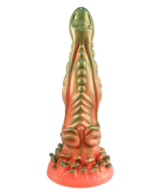 Kırmızı Yeşil Canavar Dildo – Silikon