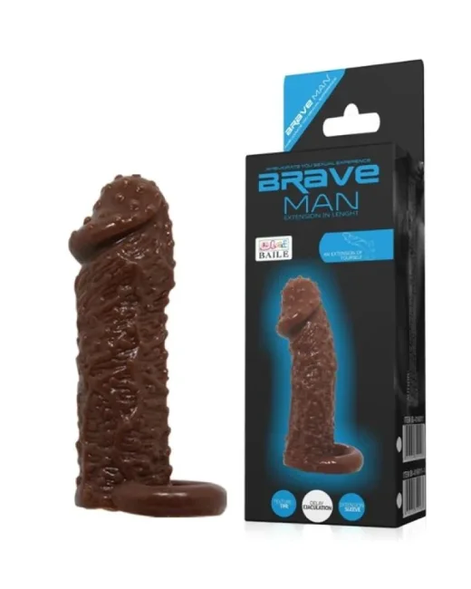 4 cm Uzatmalı Damarlı Penis Kılıfı Esmer