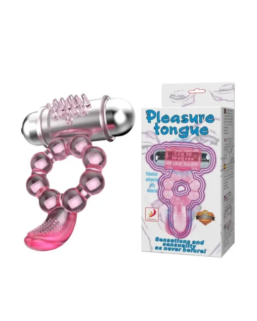 Plasure Tongue Titreşimli Klitoris Uyarıcılı Şeffaf Penis Kılıfı