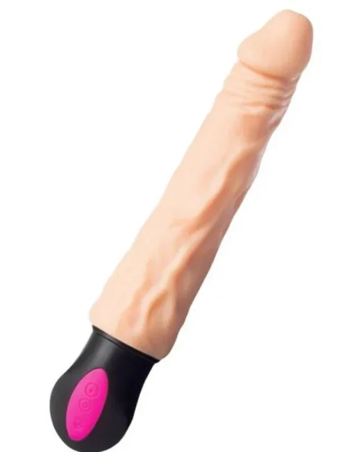 Isıtmalı Realistik Vibratörü TPE Ten Rengi 25 cm