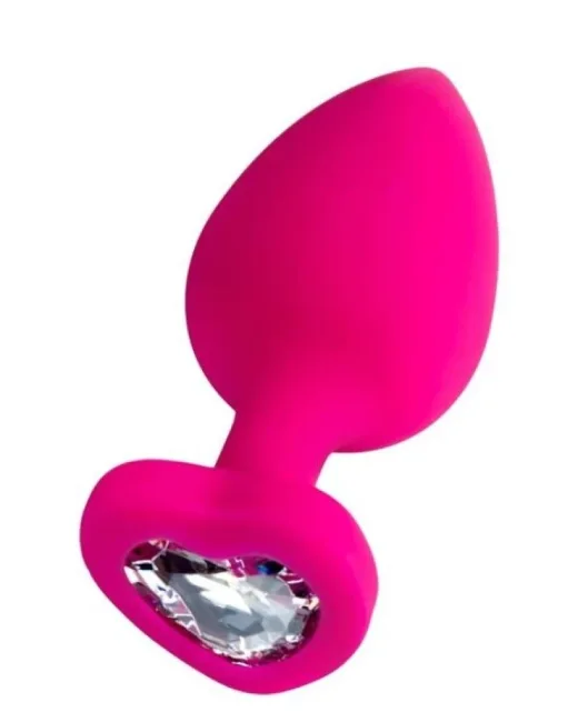 Diamond Heart Anal Plug Pembe 9,5 – Silikon