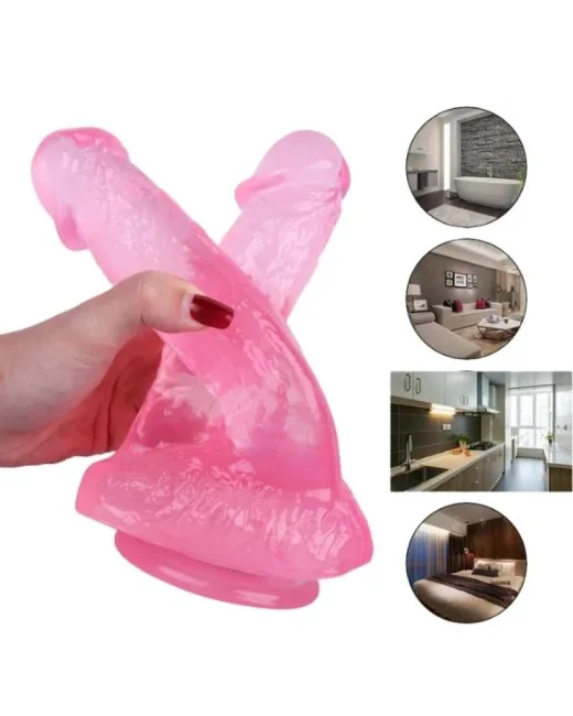 21 cm PembeÇiftli Dildo – Medikal Silikon