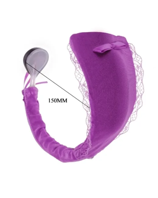 C-String İnvisible Secret Giyilebilir Kumandalı Vibratör Mor – Tasarım 01 alternatif görünüm