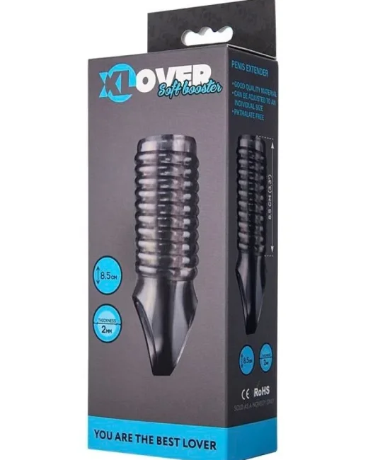 Xlover Penis Kılıfı Boyut Arttırıcı Siyah Şeffaf 11 cm – TPE