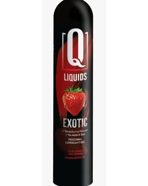 Q Liquids Exotic Çilek Aromalı 125 ml Su Bazlı Kayganlaştırıcı Jel