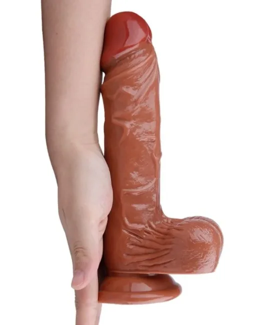 22,5 cm Kahverengi Dildo – Medikal Silikon – 4,2 cm Kalınlık