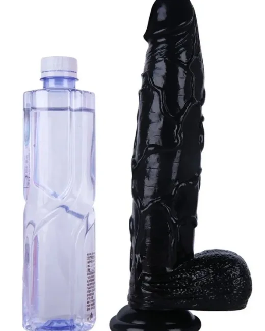 30 cm Siyah Dildo – Medikal Silikon – 5,5 cm Kalınlık