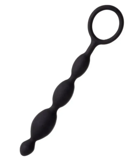 Anal Boncuk S Silikon Siyah 19,5 cm
