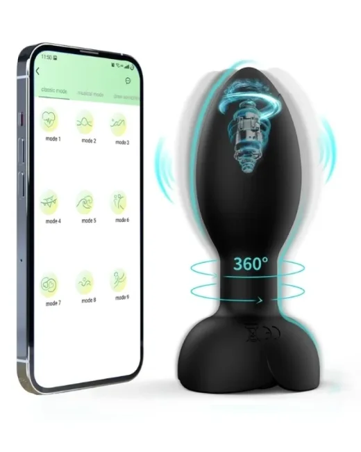 Döner Telefon Kontrollü Titreşimli Vibratör – Silikon, Uygulama Kontrollü