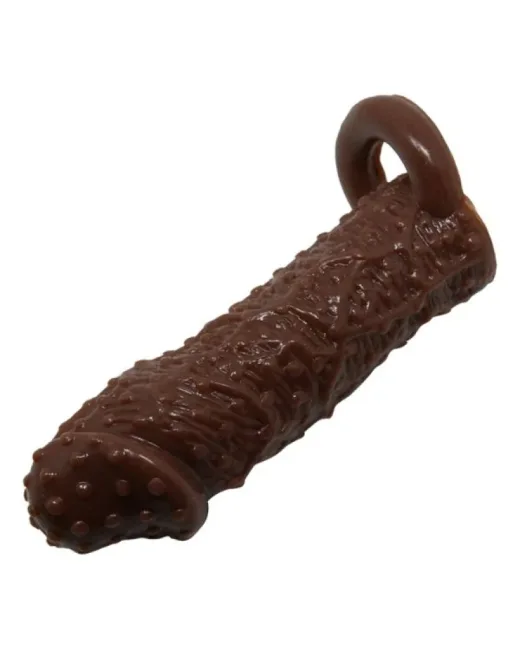 4 cm Uzatmalı Damarlı Penis Kılıfı Esmer