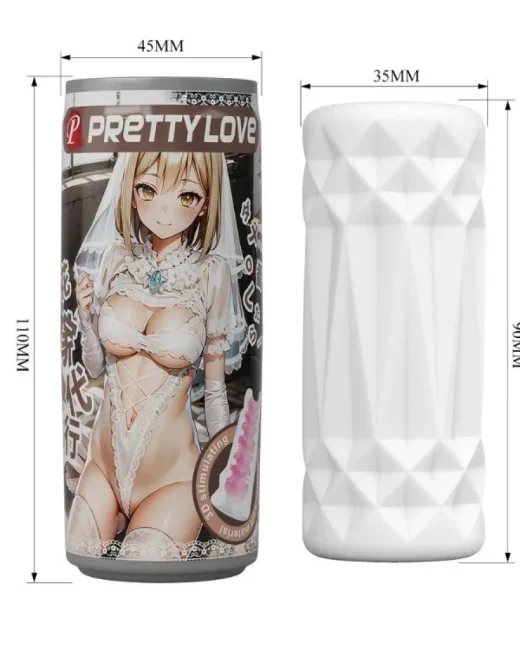 Super Soft Material 3d Stimulating Kiko Kola Kutusu Şeklinde Mastürbatör alternatif görünüm