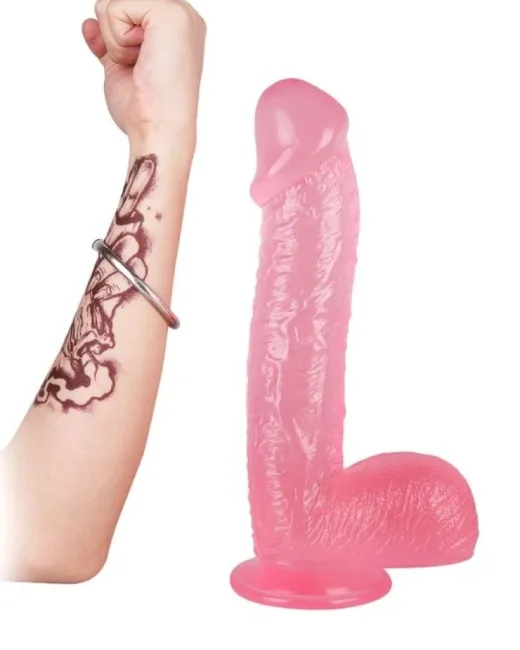 34 cm Pembe Dildo – Medikal Silikon