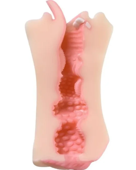 Juicy Pussy Mastürbatör Realistik Fruity Tongu, Ağız ve Vajina TPE Ten Rengi 19 cm