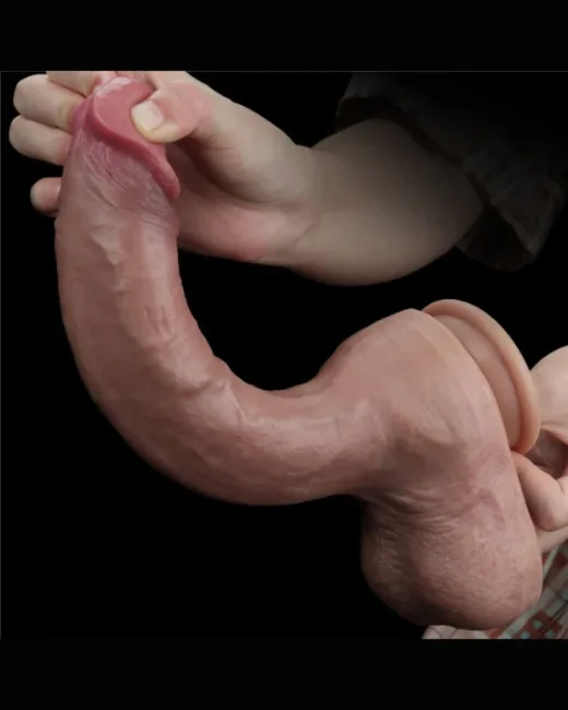 Love Toy Çift Katmanlı Silikon Doğal Görünümlü Penis Dildo – Gerçekçi His, Maksimum Zevk