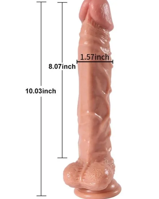 Jihad Knight Uzaktan Kumandalı Şarjlı Realistik Penis Döner Başlı 25,5 cm – Hissedilir Damarlı, Vantuzlu alternatif görünüm